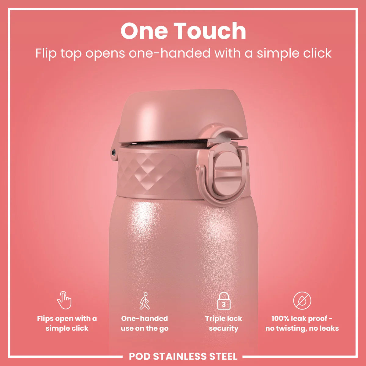 Insulated Stainless Steel 13oz Pod - Ash Rose Pink