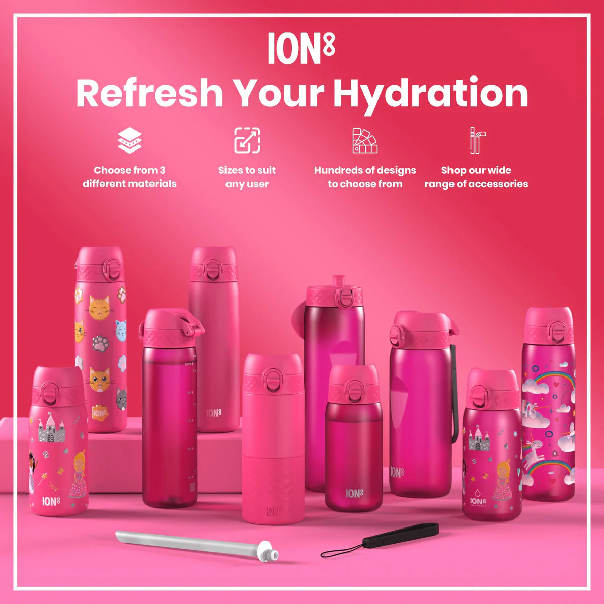 Insulated Stainless Steel 13oz Pod - Pink Princess