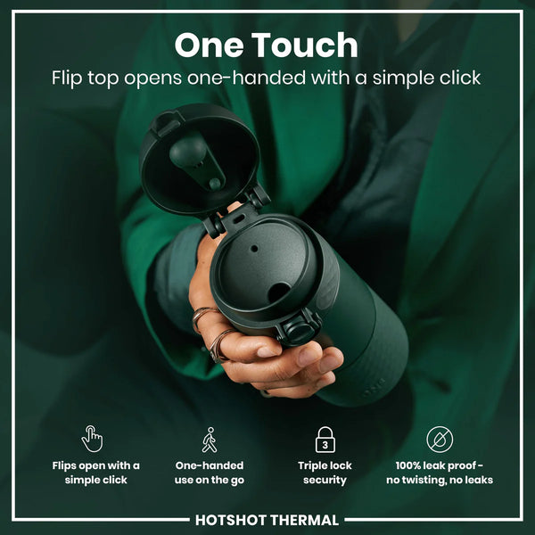 Insulated Stainless Steel Travel Mug 12oz- Dark Green