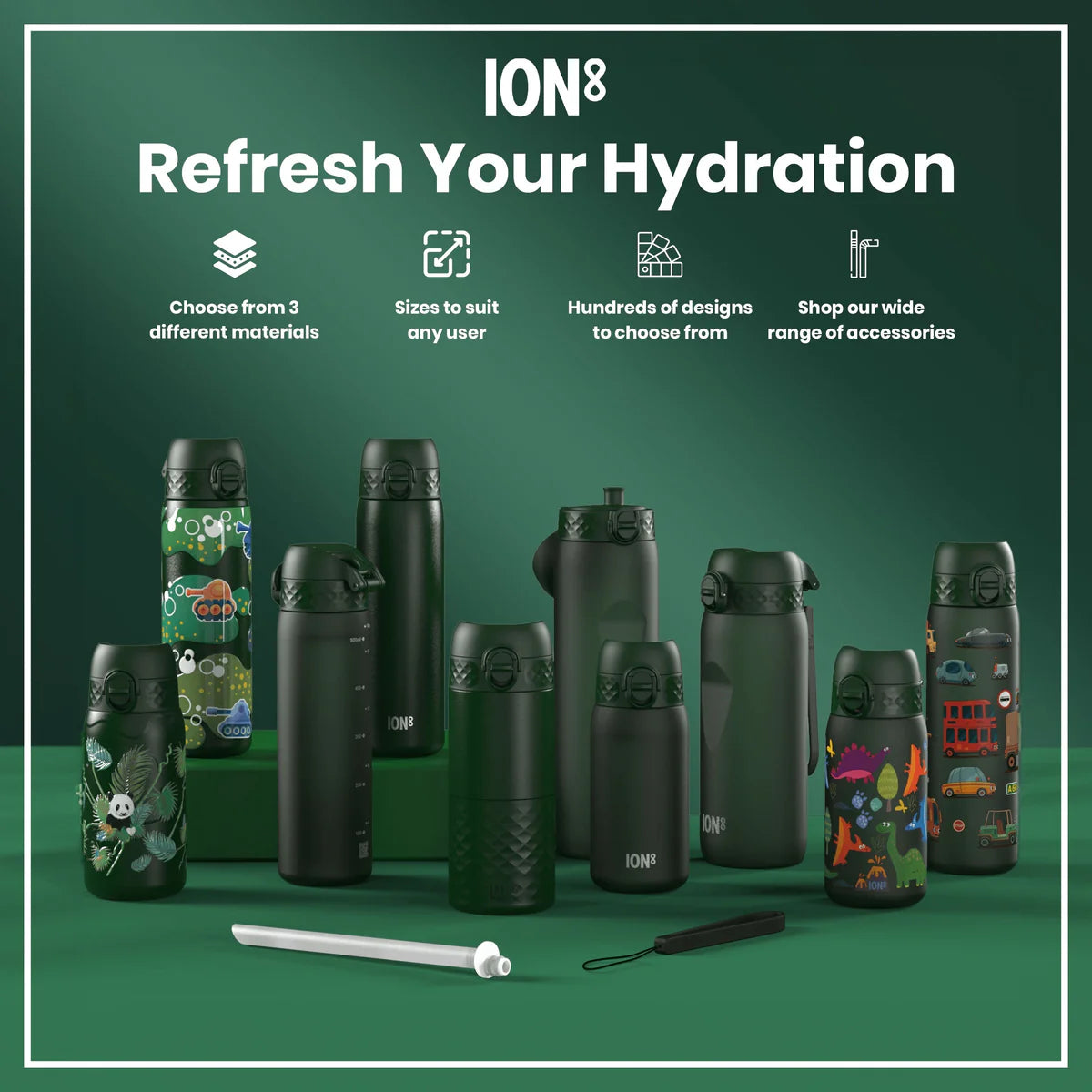 Insulated Stainless Steel Travel Mug 12oz- Dark Green