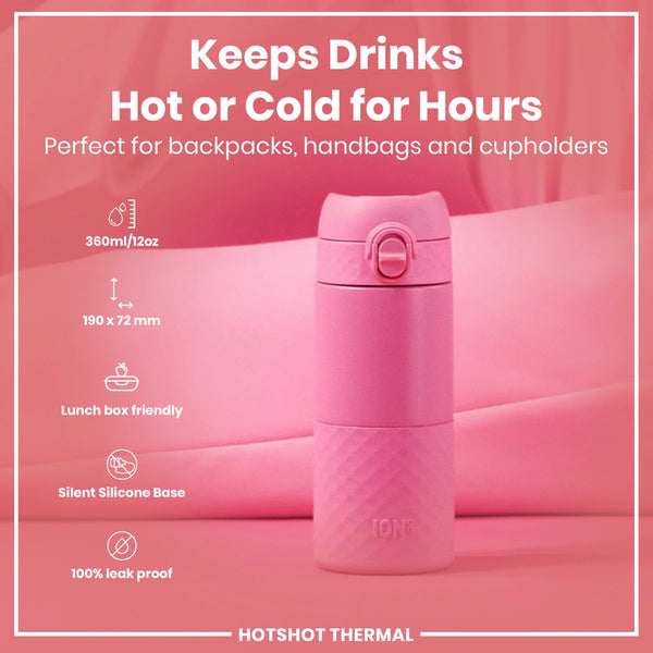 Insulated Stainless Steel Travel Mug 12oz- Rose Pink