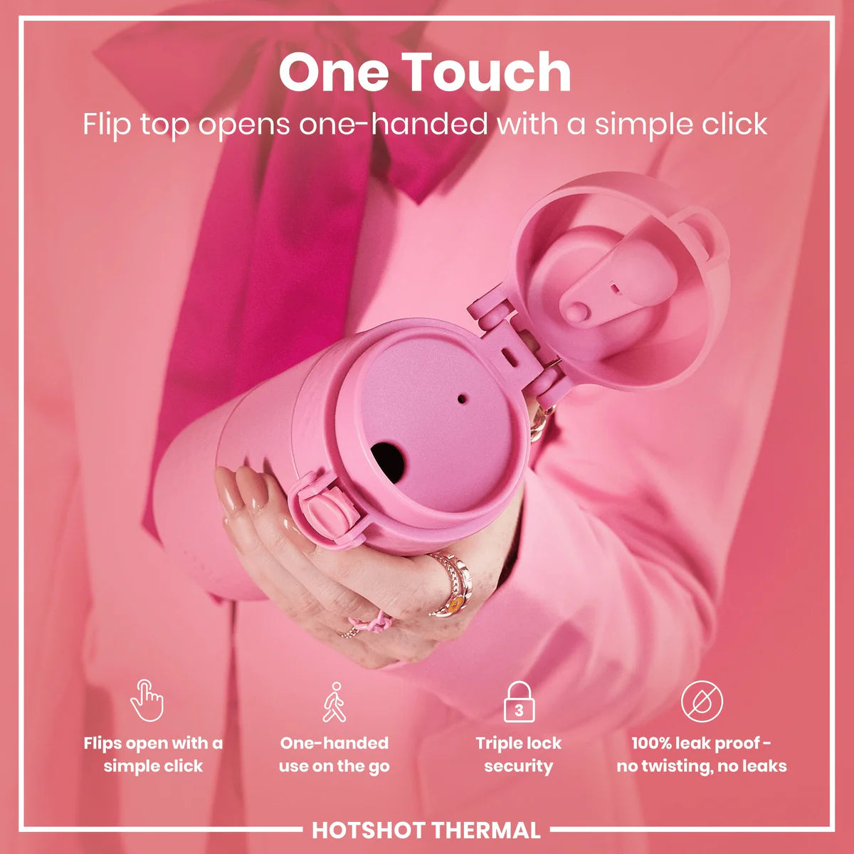 Insulated Stainless Steel Travel Mug 12oz- Rose Pink