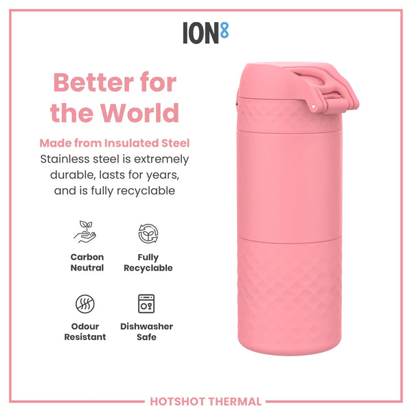 Insulated Stainless Steel Travel Mug 12oz- Rose Pink