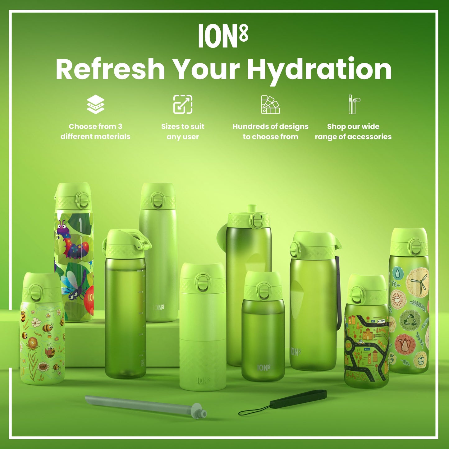 Leak Proof Water Bottle, Stainless Steel, Cars, 400ml (13oz)