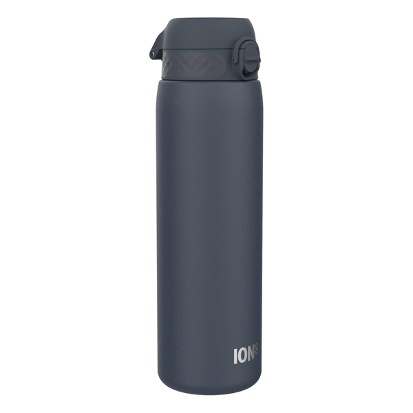 ION8 Vacuum Quench Insulated Stainless Steel 1 Litre Water Bottle, 920 ml/31 oz, Leak Proof, Easy to Open, Secure Lock, Dishwasher Safe, Carry Handle, Scratch Resistant, Ideal for Sports and Yoga, Ash Navy
