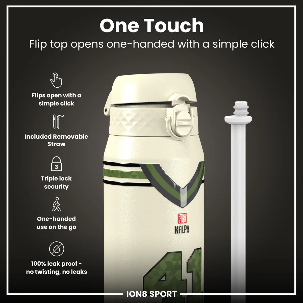 NFL x ION8 - Alvin Kamara Insulated Water Bottle - 750ml