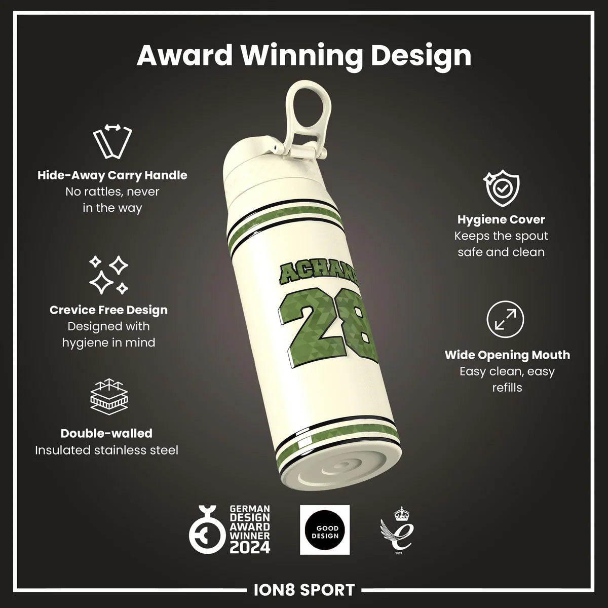 NFL x ION8 - De'Von Achane Insulated Water Bottle - 750ml