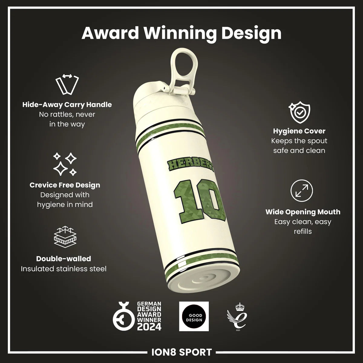 NFL x ION8 - Justin Herbert Insulated Water Bottle - 750ml