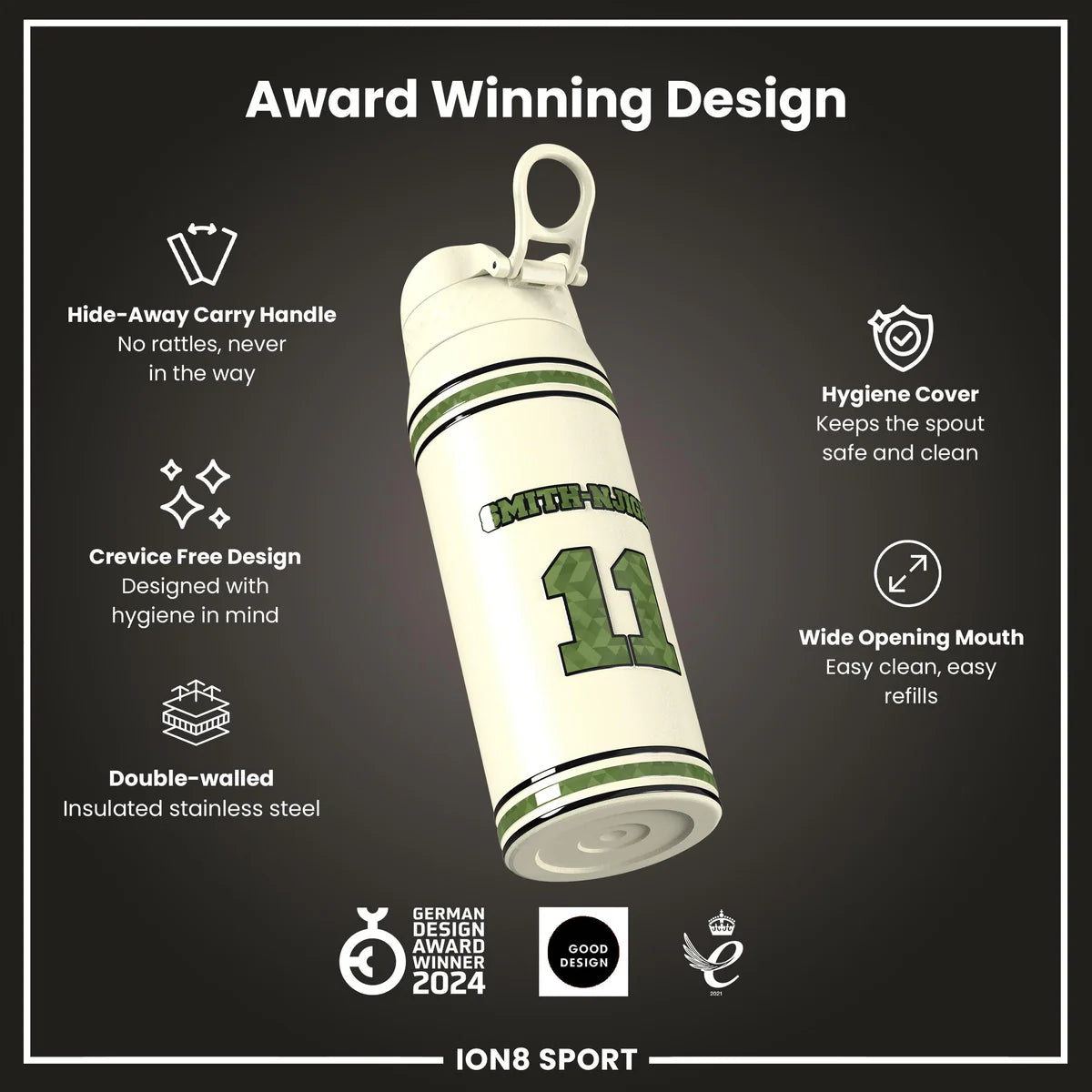 NFL x ION8 - Jaxon Smith-Njigba Insulated Water Bottle - 750ml