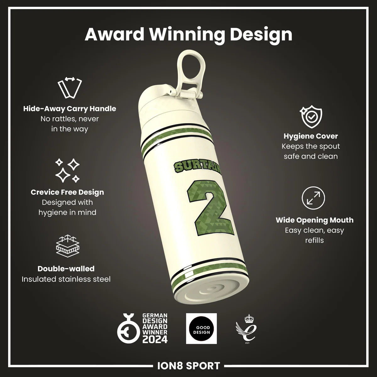 NFL x ION8 - Pat Surtain II Insulated Water Bottle - 750ml