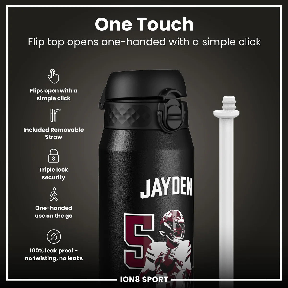NFL x ION8 - Jayden Daniels Insulated Water Bottle - 750ml