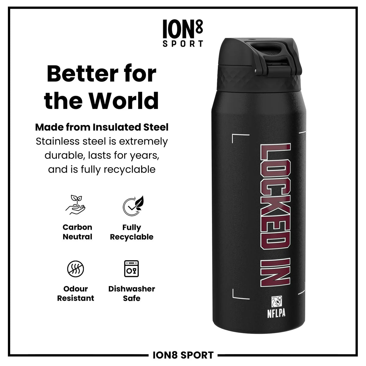 NFL x ION8 - Jayden Daniels Insulated Water Bottle - 750ml