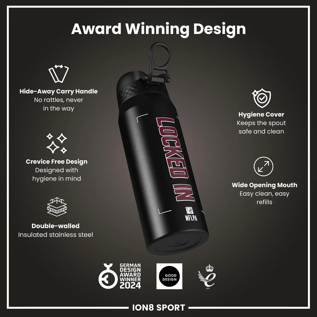 NFL x ION8 - Jayden Daniels Insulated Water Bottle - 750ml