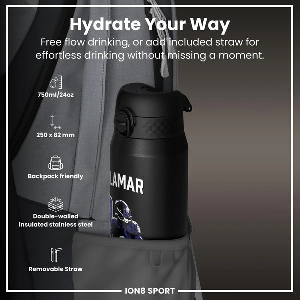 NFL x ION8 - Lamar Jackson Insulated Water Bottle - 750ml