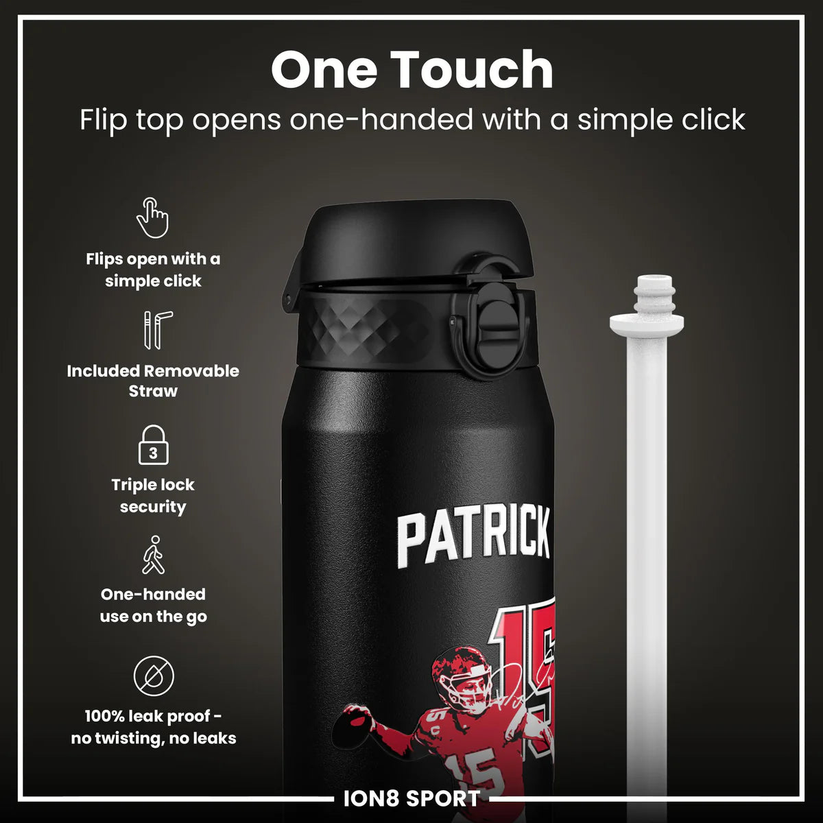 NFL x ION8 - Patrick Mahomes Insulated Water Bottle - 750ml