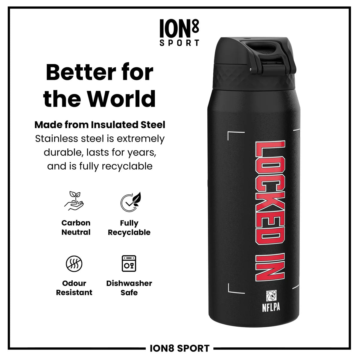 NFL x ION8 - Patrick Mahomes Insulated Water Bottle - 750ml