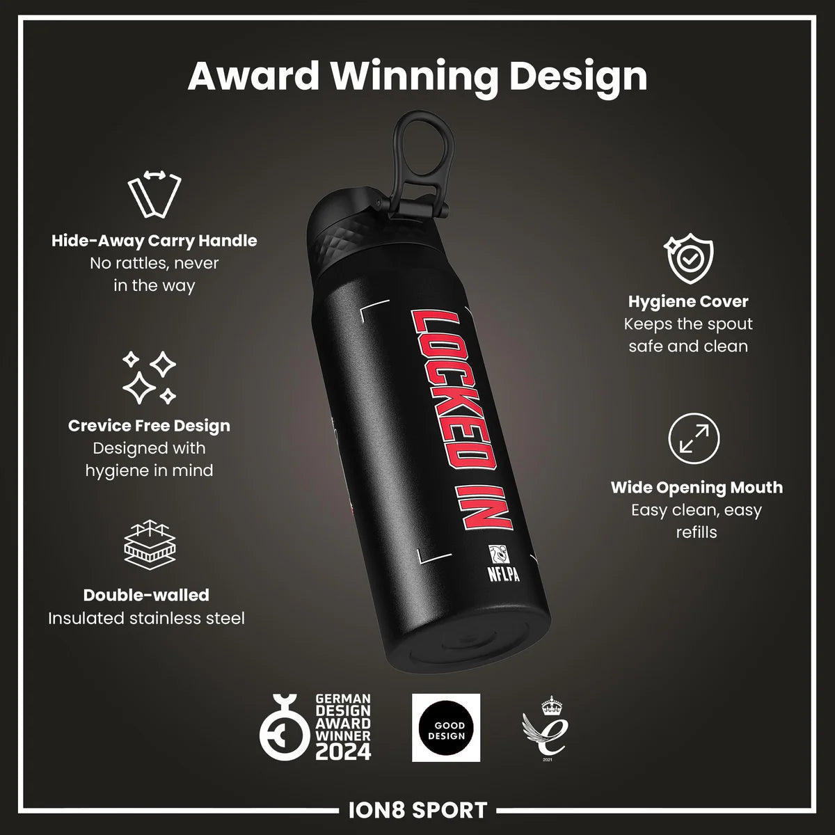 NFL x ION8 - Patrick Mahomes Insulated Water Bottle - 750ml