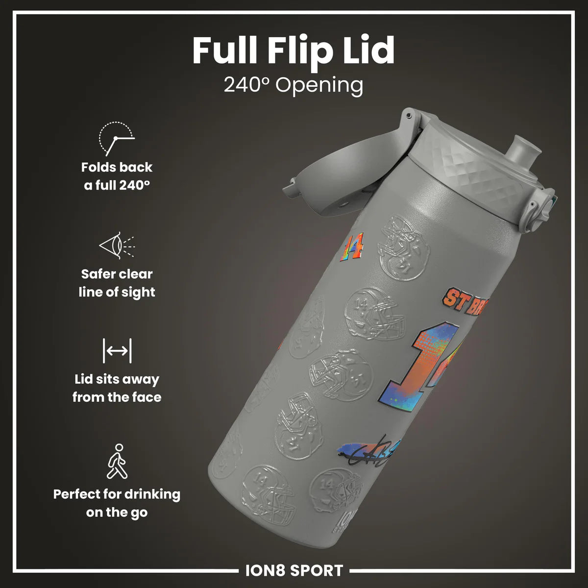 NFL x ION8 - Amon-Ra St. Brown Insulated Water Bottle - 750ml