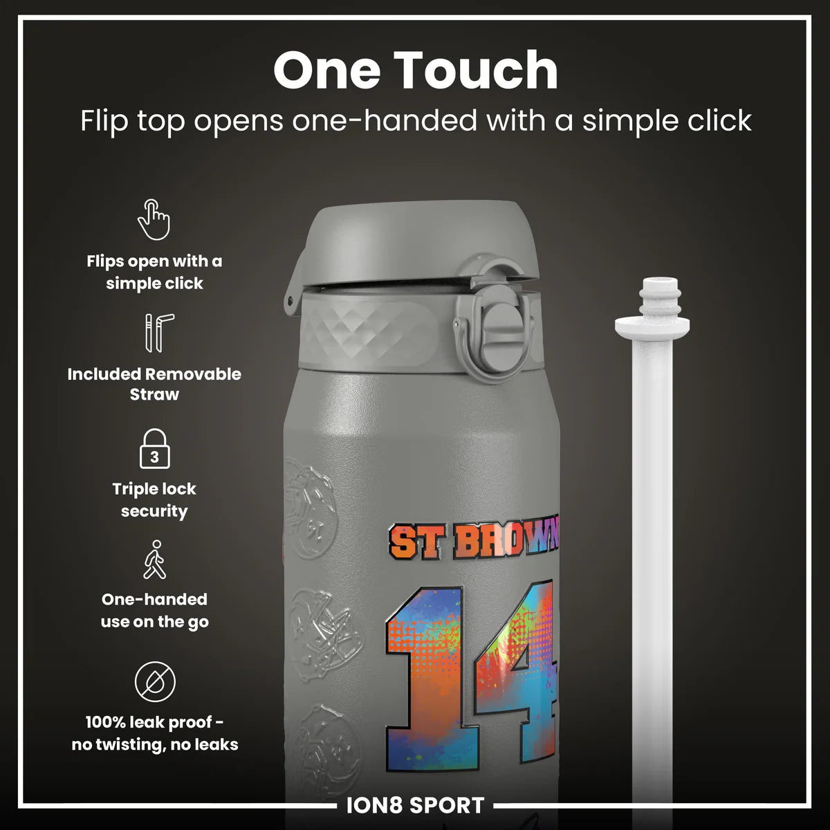 NFL x ION8 - AJ Brown Insulated Water Bottle - 750ml