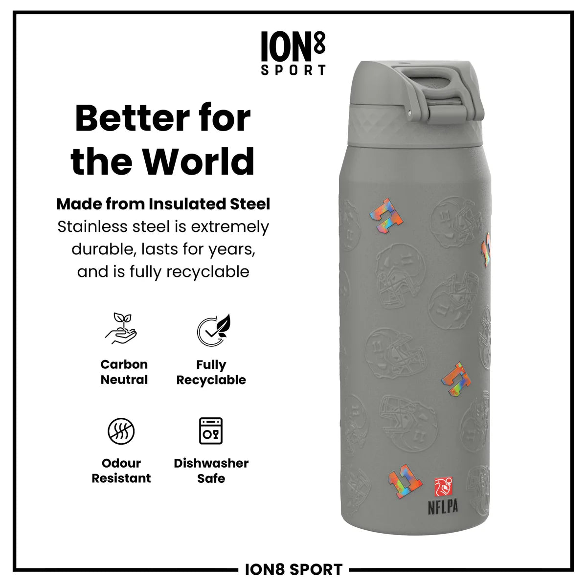 NFL x ION8 - AJ Brown Insulated Water Bottle - 750ml