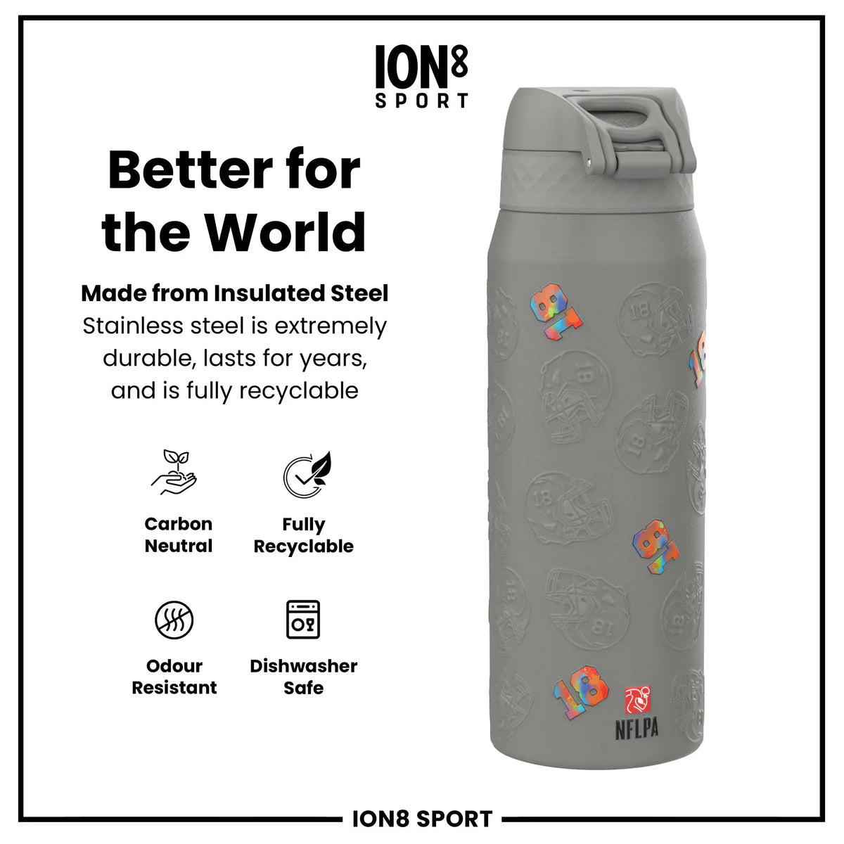 NFL x ION8 - Justin Jefferson Insulated Water Bottle - 750ml