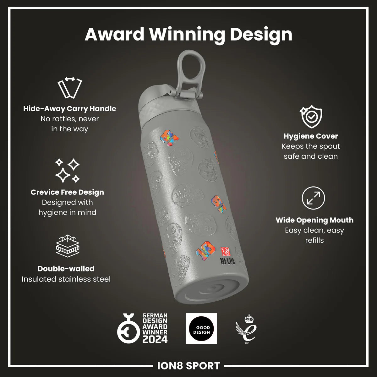 NFL x ION8 - Justin Jefferson Insulated Water Bottle - 750ml
