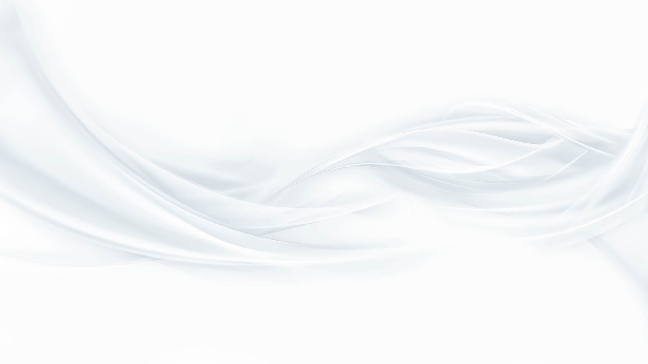 Light-grey, translucent waves flow across a bright white background.