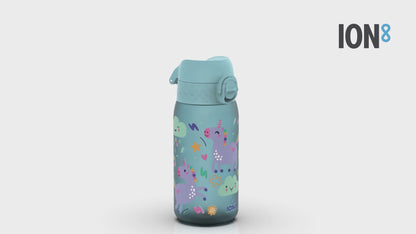 Leak Proof Kids Water Bottle, Recyclon, Blue Unicorns, 350ml (12oz)