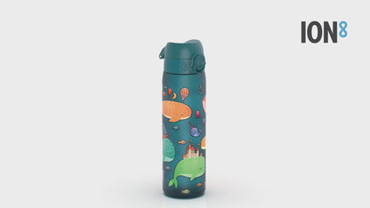 Leak Proof Slim Water Bottle, Recyclon, Whales, 500ml (18oz)