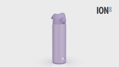 Leak Proof Slim Thermal Steel Water Bottle, Vacuum Insulated, Light Purple, 500ml (17oz)