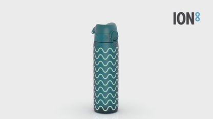 Leak Proof Slim Water Bottle, Recyclon, Waves, 500ml (18oz)