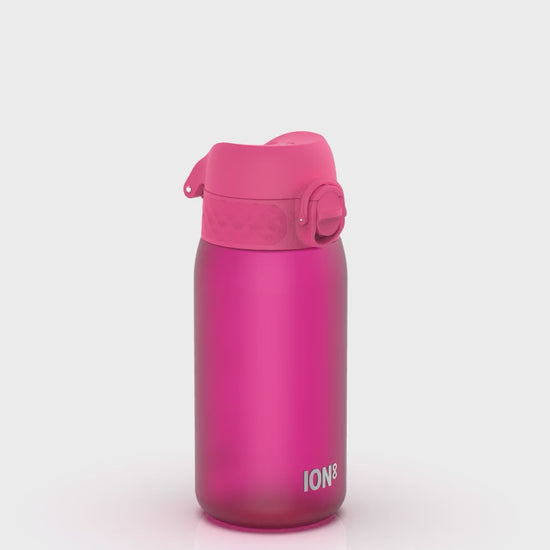 360 Video View of Ion8 Leak Proof Kids Water Bottle, BPA Free, Pink, 400ml (13oz)