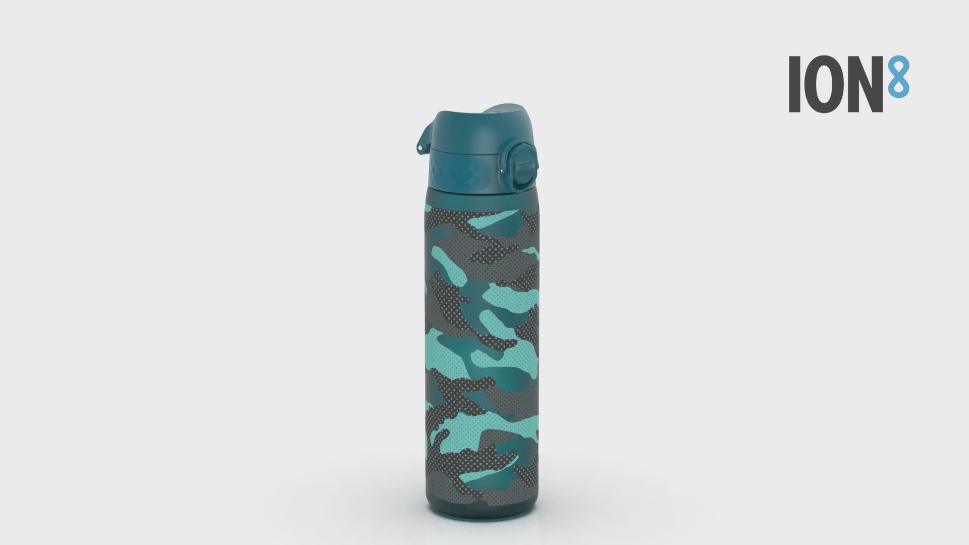 360 Video View of Ion8 Leak Proof Slim Water Bottle, BPA Free, Camouflage, 600ml (20oz)